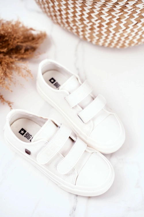 Trampki Dziecięce Big Star Na Rzepy Białe GG374010