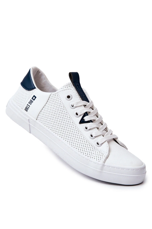 Męskie Skórzane Trampki Big Star JJ174226 Białe