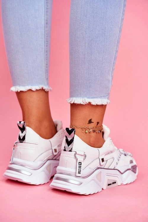 Damskie Sportowe Obuwie Big Star by Daniel Lopez Białe FF274A529