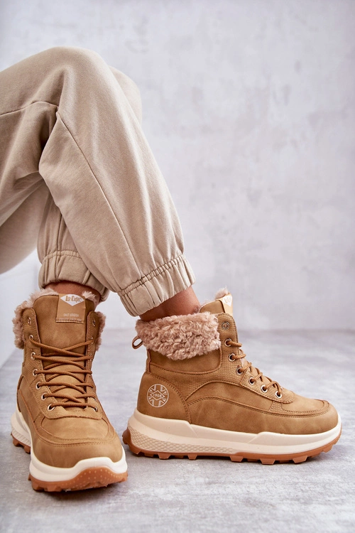 Ocieplane Botki Trapery Lee Cooper LCJ-22-44-1361L Beżowe