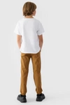Chłopięce Spodnie Joggery Casual Gładkie 4F 4FJWMM00TTROM0812-82S Brązowe