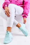 Sportowe Buty Sneakersy Materiałowe Miętowe Nolene
