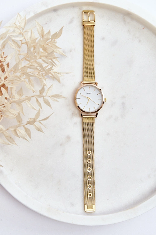 Damski Zegarek Na Bransolecie Ernest E97280 Złoty