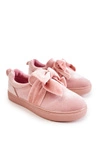 Dziecięce Trampki Slip-On Z Kokardą Różowe Timma