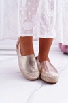 Espadryle Damskie Tenisówki Złote Moriente