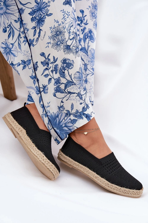 Damskie Espadryle Z Plecionką Vinceza 13624 Czarne