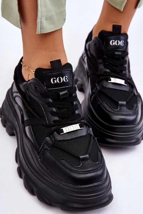 Buty Sportowe Na Masywnej Platformie GOE LL2N4030 Czarne