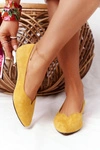 Baleriny Na Złotym Obcasie Vinceza 21-10601 Żółte