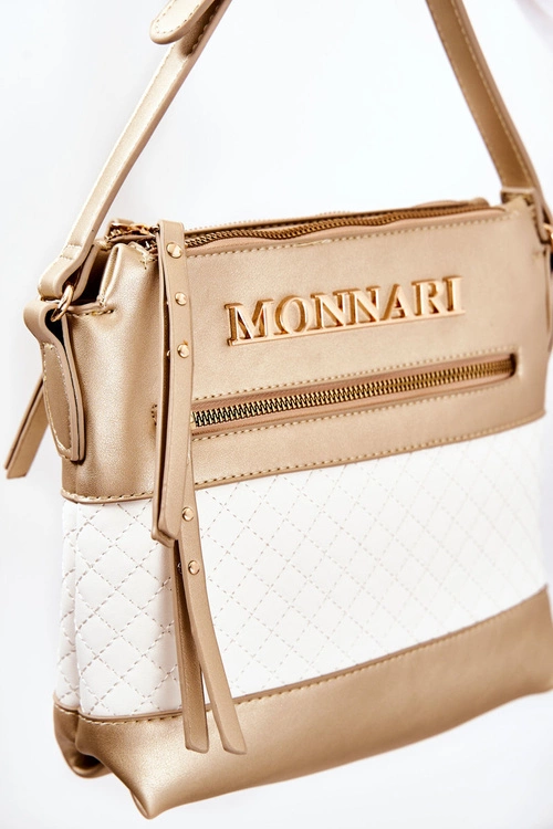 Torebka Listonoszka Monnari A360-M23 Złoto-Biała