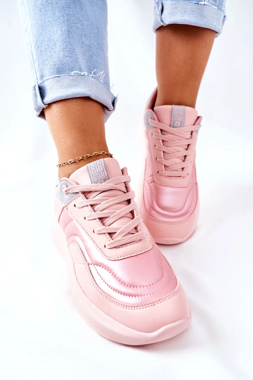 Damskie Sportowe Buty Memory Foam Big Star II274333 Różowe