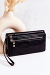Duży Skórzany Portfel Czarny Rhodes