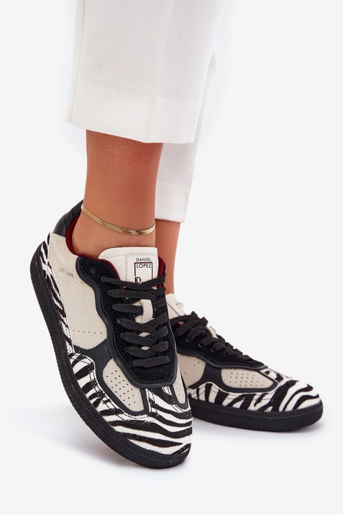 Sneakersy Damskie Daniel Lopez Just Dare SS2D4015 Zebra Beżowe