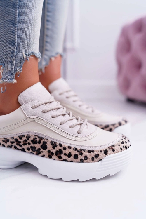 Sportowe Damskie Buty Leopard Debora