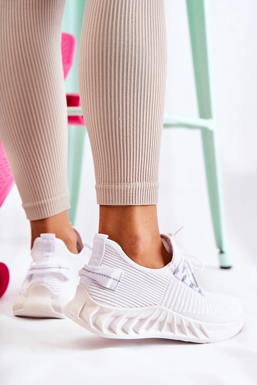 Damskie Sportowe Buty Materiałowe Białe Lenney