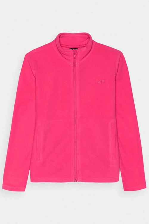 Dziewczęcy Polar Ze Stójką Slim 4F 4FJWMM00TFLEF261-55S Fuksja