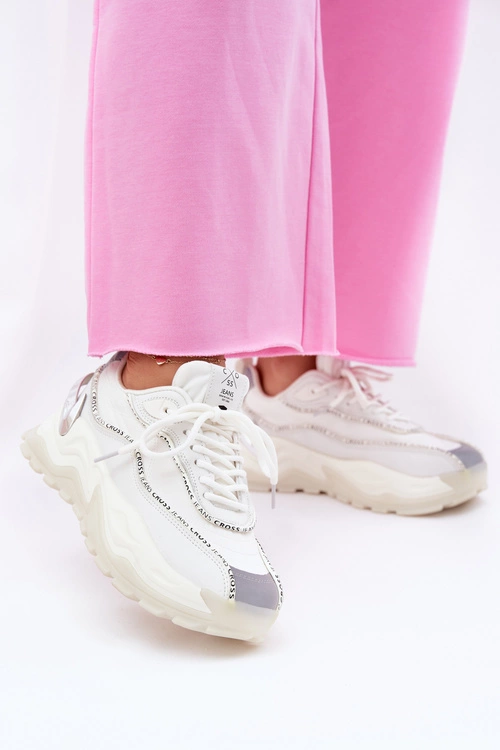 Damskie Sportowe Buty Cross Jeans II2R4017C Białe