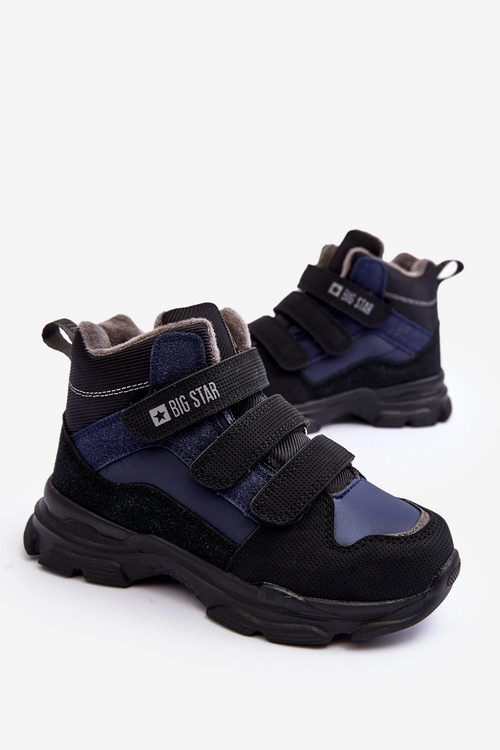 Dziecięce Śniegowce Trapery Ocieplane Granatowe Big Star MM374172
