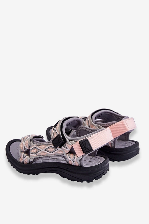 Dziecięce Sandałki Lee Cooper LCW-23-34-1681 Szaro-Różowe