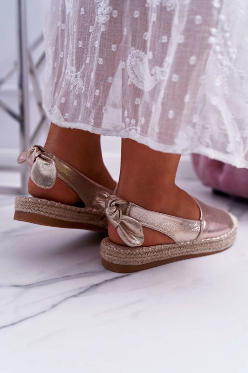 Espadryle Damskie Tenisówki Złote Moriente