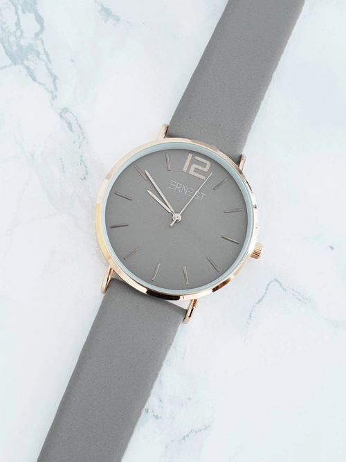 Damski Zegarek Ernest Claire Szary Złota Koperta