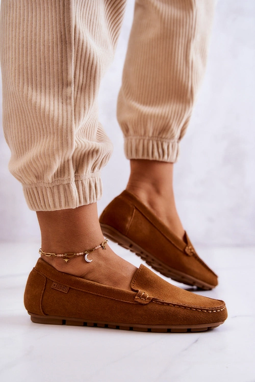 Damskie Zamszowe Mokasyny Big Star JJ274660 Camel
