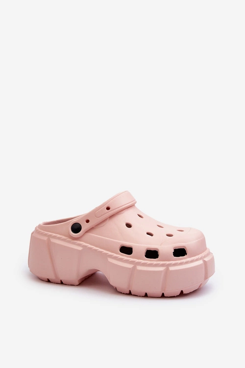 Klapki Damskie Piankowe Na Masywnej Podeszwie Różowe Witima