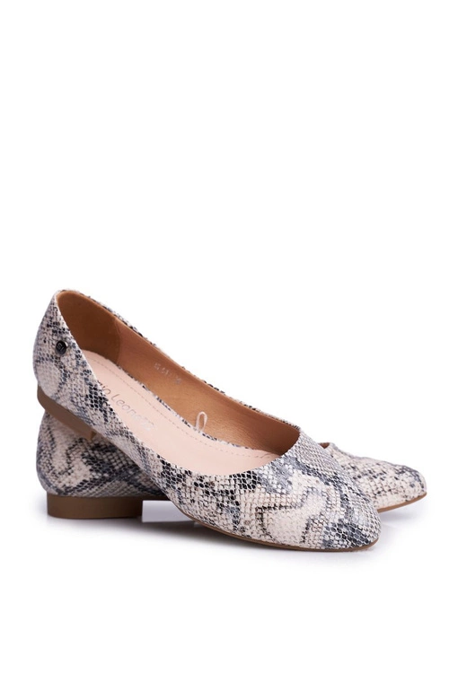 Baleriny Damskie Sergio Leone Biały Wąż BL611 Nemsis