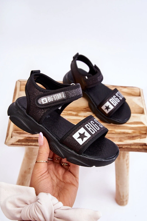 Dziecięce Sandałki Na Rzep Big Star LL374192 Czarne