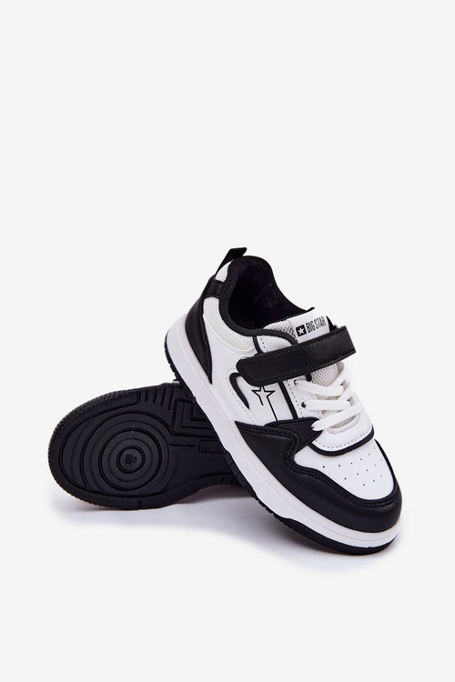 Lekkie Sneakersy Dziecięce Big Star RR374052 Biało-Czarne