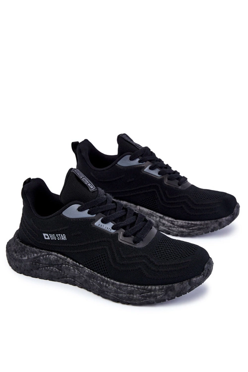 Lekkie Męskie Buty Sportowe Big Star KK174018 Czarne