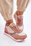 Modne Sneakersy Memory Foam System Big Star LL274366 Różowe