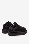 Dziecięce Sneakersy Ocieplane Futerkiem Czarne Mireen