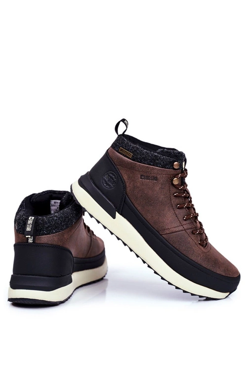 Trekkingowe Męskie Buty Big Star Outdoor Brązowe GG174562