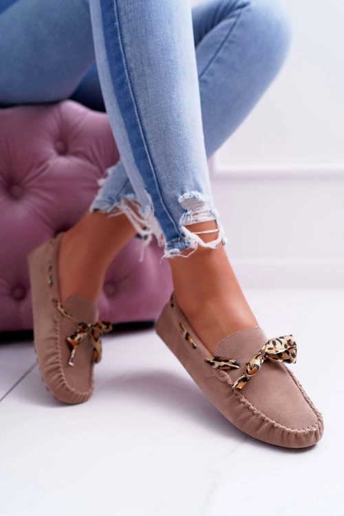 Mokasyny Damskie Lu Boo Wygodne Beżowe Plummy