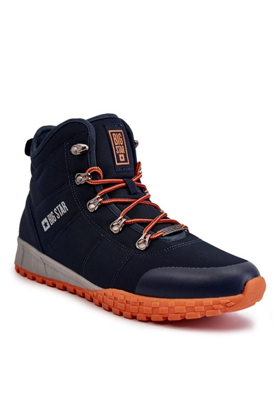 Męskie Buty Trekkingowe Memory Foam Big Star KK174110 Granatowe