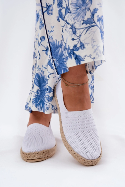 Damskie Espadryle Z Plecionką Vinceza 13624 Białe