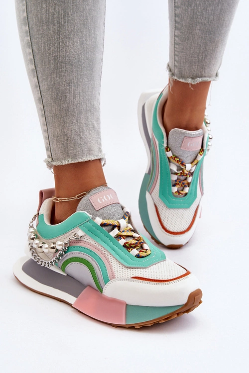 Sneakersy Damskie Z Ozdobą GOE NN2N4048 Multikolor