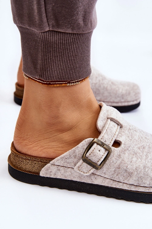 Damskie Papcie Klapki Profilaktyczne Inblu DJ-07-002 Beżowe