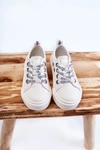 Dziecięce Skórzane Trampki BIG STAR KK374060 Białe