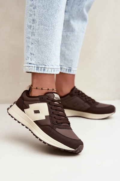 Sneakersy Damskie LOTTO 2401930U CALENTO Czekoladowe
