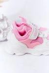 Dziecięce Sportowe Buty Sneakersy Biało-Różowe Sugar