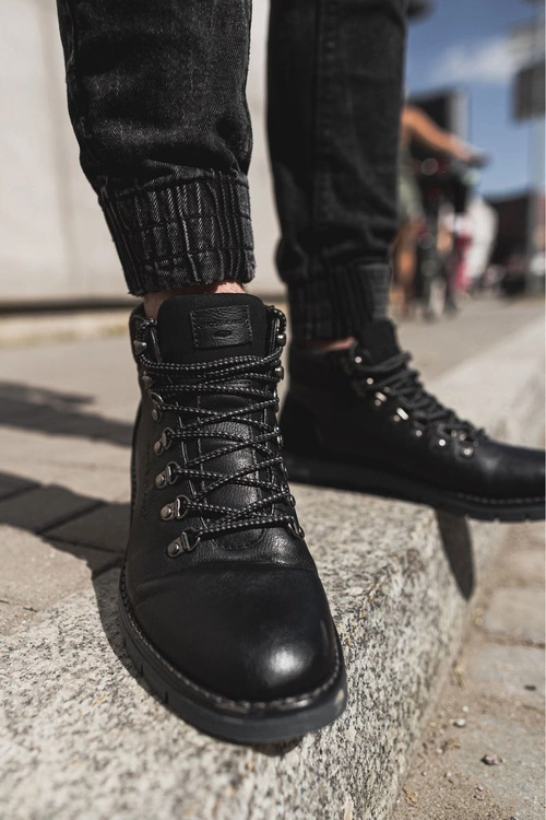 Męskie Botki Trapery Cross Jeans Czarne EE1R4081C