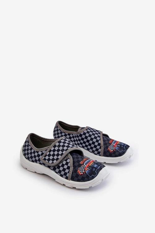 Wygodne Kapcie Chłopięce Na Rzep Befado 974Y540 Szare