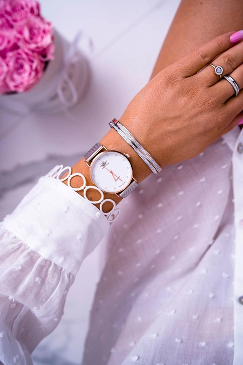 Damski Zegarek Michael John Srebrny Dimaha