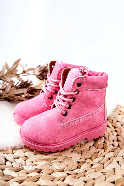 Dziecięce Trapery Botki Różowe Milos