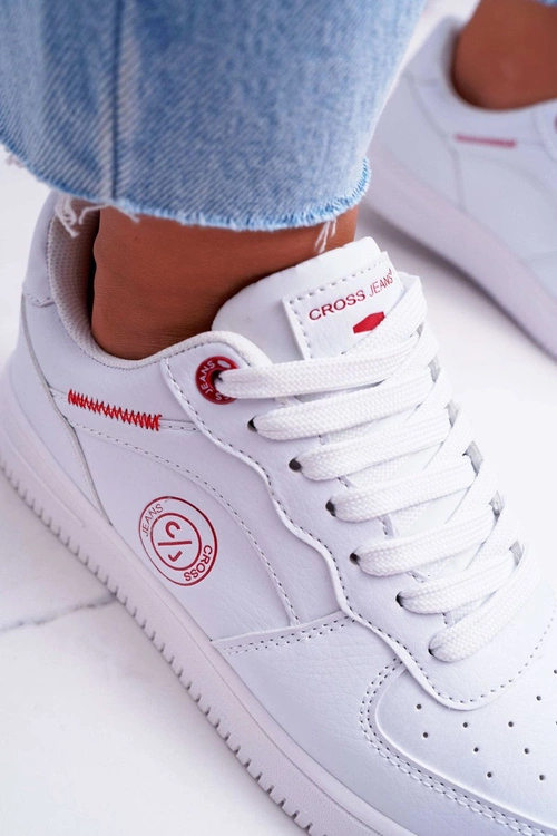 Trampki Damskie Cross Jeans Białe EE2R4143C