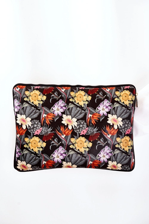 Duża Torebka NOBO M2010-CM20 Kwiaty Czarna