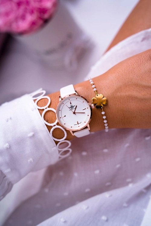 Damski Zegarek Michael John Biały Skadiara