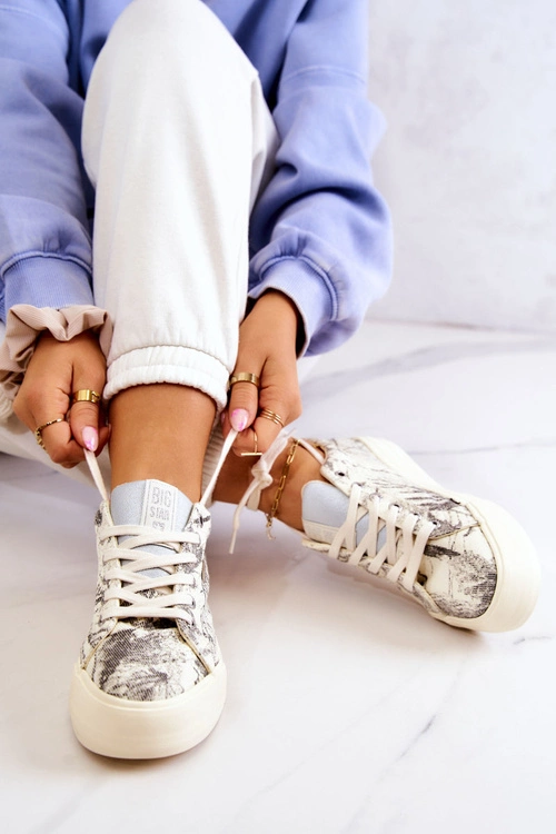 Sneakersy Buty Sportowe Big Star JJ274541 Jasnobeżowe