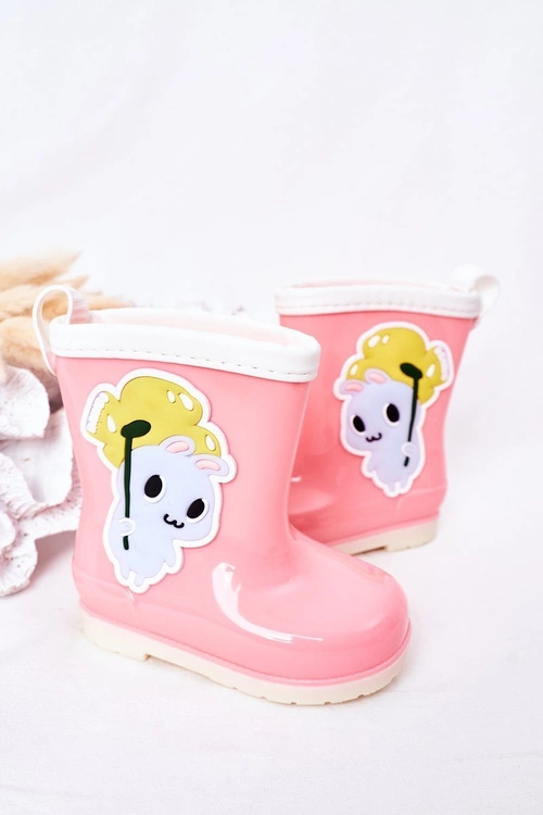 Dziecięce Kalosze Z Króliczkiem Różowe